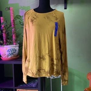 JoyLab yellow tie dye sweatshirt